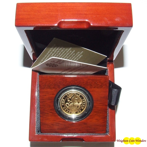 2018 Gold Proof 1/4oz Queen's Beasts - RED DRAGON